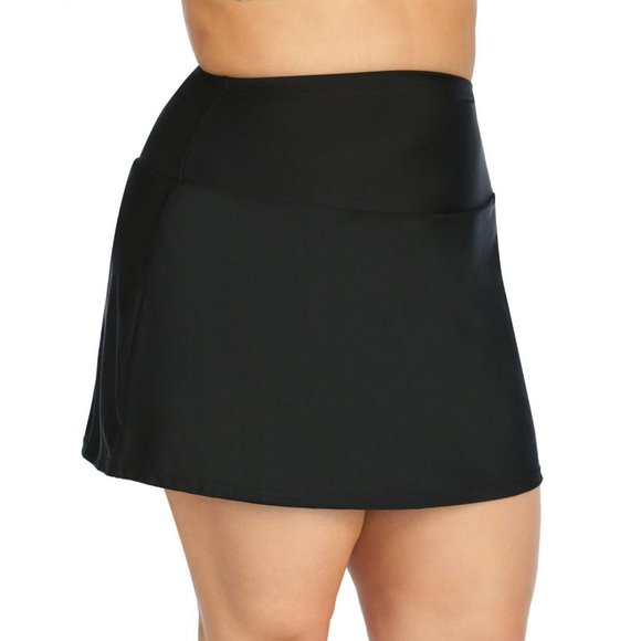 Island Escape Other - NWT Island Escape Plus Size Tummy-Control Swim Skirt 770068 16W Black
